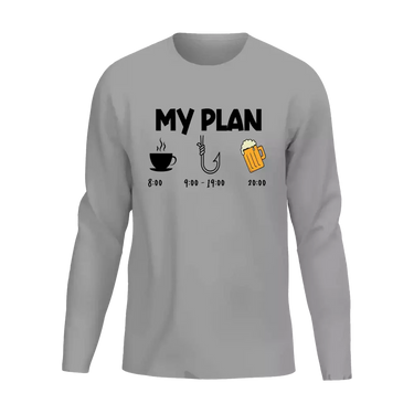 My Fishing Plan Men Long Sleeve Shirt